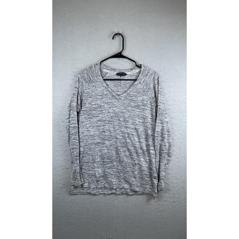 Banana Republic Sweater‎ Womens Small Gray Heather V Neck Long Sleeve Knit
